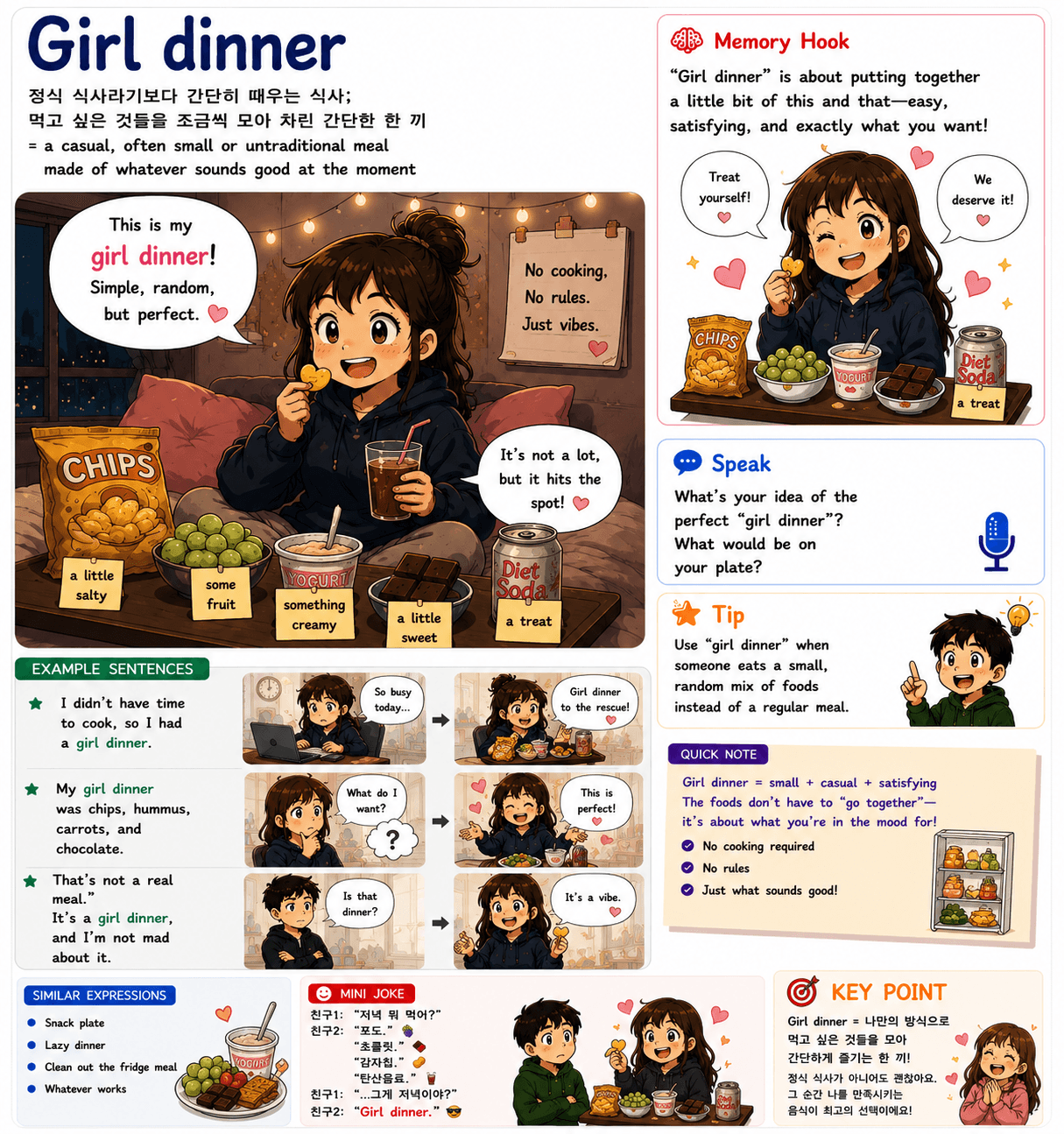 Girl dinner